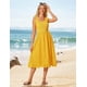 thumbnail image 3 of Vestido de verano GRACE KARIN bordado para vacaciones de verano en amarillo limón, 3 of 6