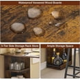 thumbnail image 5 of Bingirl Compact & Chic: Rustic Brown 3-Piece Bar Table & Chairs Set with Storage Shelves - Space-Saving Dining Solution for Kitchen, Breakfast Nook, Living Room & Party Room, 5 of 5