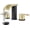 Gold and Matte Black, variant on Waterfall 8 inch Widespread Bathroom Faucet Set Bathroom Sink Faucet 3 Hole 2 Handle Vanity Lavatory Deck Mount with Pop Up Drain and Water Supply Lines Round Body Matte Black & Brushed Gold