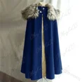 thumbnail image 4 of Disfraz de Halloween 3XL, disfraz medieval para hombre, capa con cuello de piel de invierno, capa de cosplay vikinga, capa gótica de alta calidad para mujer, 4 of 5