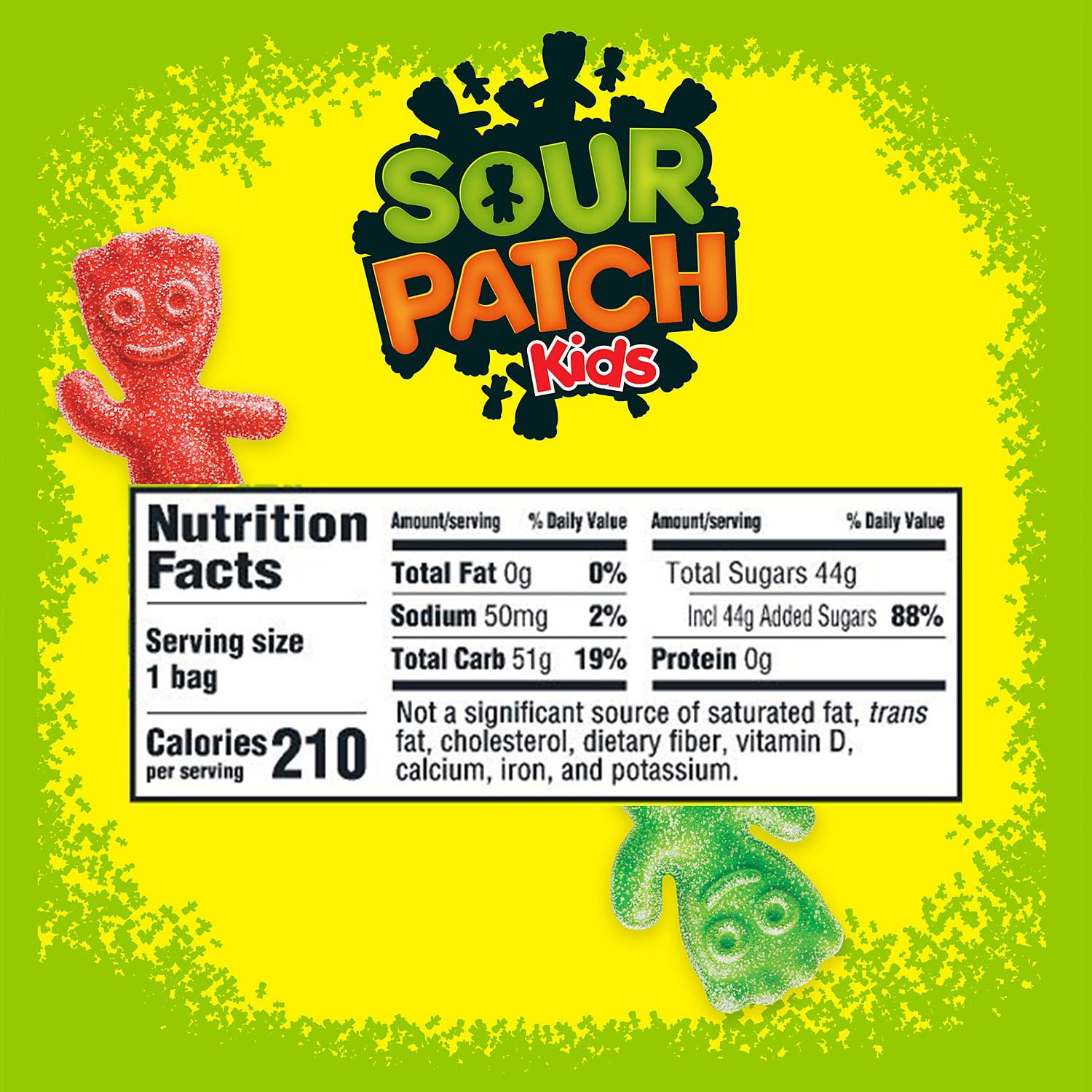 Sour Patch Kids Soft & Chewy Candy, 2 oz, 24-count