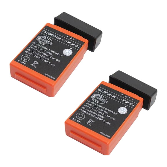 (2-Pack) 6V 1500mAh BA225030 Ni-Mh Battery Rechargeable for Pump Truck Remote Control Battery