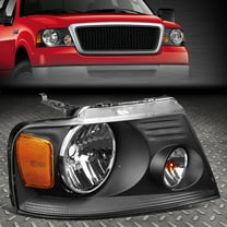 NUVISION for 04-08 Ford F150 06-08 Lincoln Mark LT OE Style Passenger Right Side Headlight Black