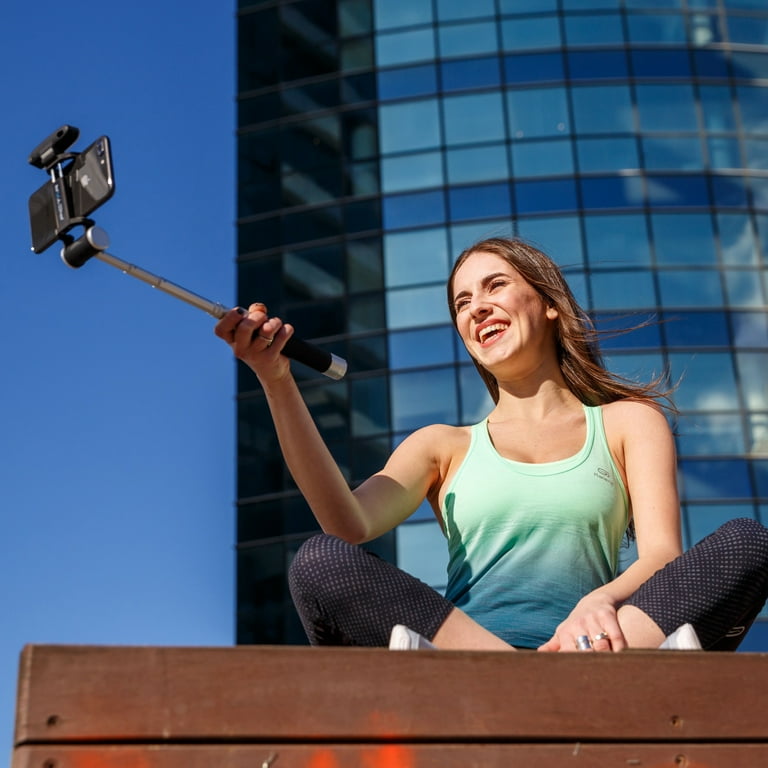 MIGGO｜ミーゴ PICTAR SMART STICK Black silve Pictar Portable Smart Light Selfie Stick, Tripod