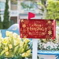 thumbnail image 6 of Merry Christmas Red Mailbox Cover Magnetic Standard Size 18" X 21" Happy New Year Winter Snowflakes Mailbox Covers Christmas Decor Magnetic Mailbox Covers Post Letter Box Wrap Cover for Outdoor Decor, 6 of 6