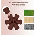 thumbnail image 3 of SupreGear Heavy-Duty Self-Supporting Non-Slip Cane Tip - 3/4 Inch Rubber Base, Six-Point, Brown, 3 of 8