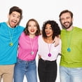 thumbnail image 7 of Multicolor Glow-in-the-Dark Disco Ball Necklace Party Favors, 4 Count, by Way To Celebrate, 7 of 7