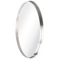 thumbnail image 3 of Empire Art Direct Ultra Stainless Steel Oval Wall Mirror- 24"x36" Brushed Silver Silver, 3 of 13