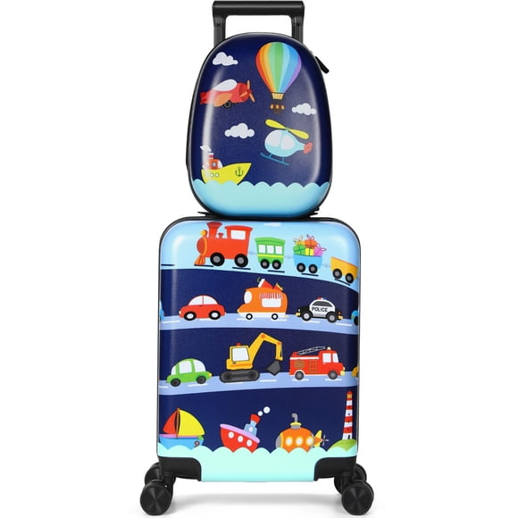 Set de equipaje Weewooday Kids, maleta de 18 pulgadas con mochila