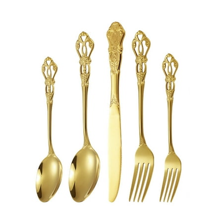 

1 Set Tableware Fork Cutter Spoons Kit Western Flatware Stainless Steel Cutlery