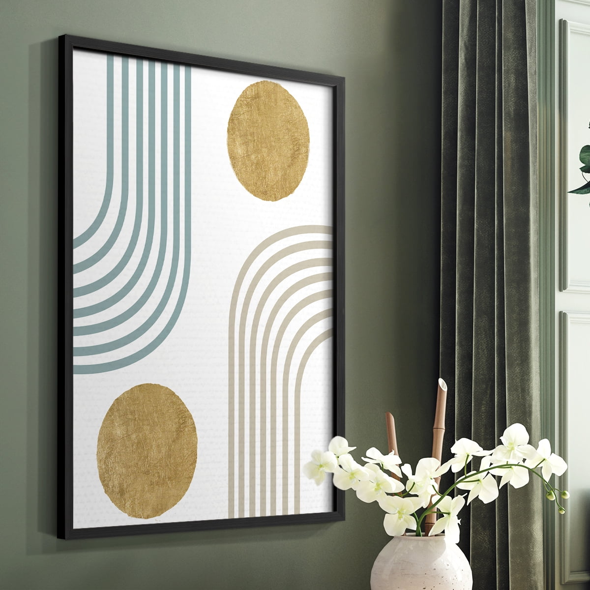 Millennium Arches in Black Solid Wood 16 x 20 Framed Print