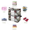 thumbnail image 4 of Foldable Clothes Storage Bags Clothes Organizer Bin with Clear Windows for Clothes Bedding White Tulips, 4 of 6