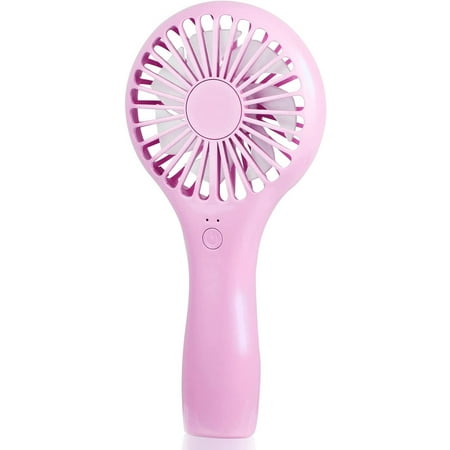 

Handheld Mini Fan Battery Operated Small Personal Portable Fan Speed Adjustable USB Rechargeable Fan for Kids Girls Women Men Home Office Indoor Outdoor Travelling Pink