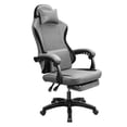 thumbnail image 4 of Fogcroll Gaming Chair Office Chair with Footrest and Massage Lumbar Support,Height Adjustable with 360°swivel and Headrest for Office or Bedroom 300lbs, 4 of 13