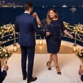 thumbnail image 3 of Agnes Orinda Women's Plus Size Formal Dresses Sleeveless with Lace Overlay Bodycon Party Pencil Dress 1X Dark Blue, 3 of 8