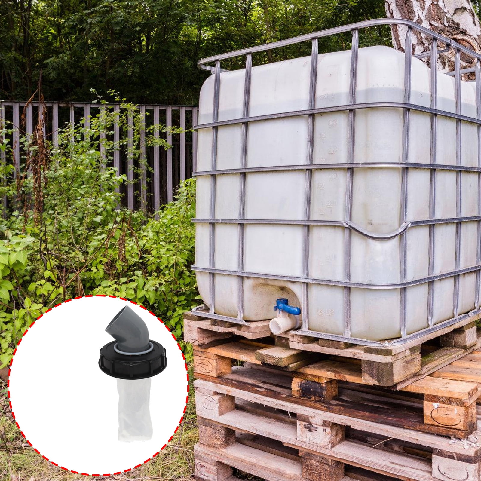 Water Coupling Lid Rainwater Tanks Container Lid Garden Replacement Fitting Plastic Texture for Efficient Water Flows