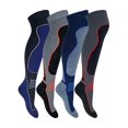 thumbnail image 1 of Sock Snob - 4 Pairs Mens & Ladies Long Knee High Wool Blend Ski Socks, 1 of 2