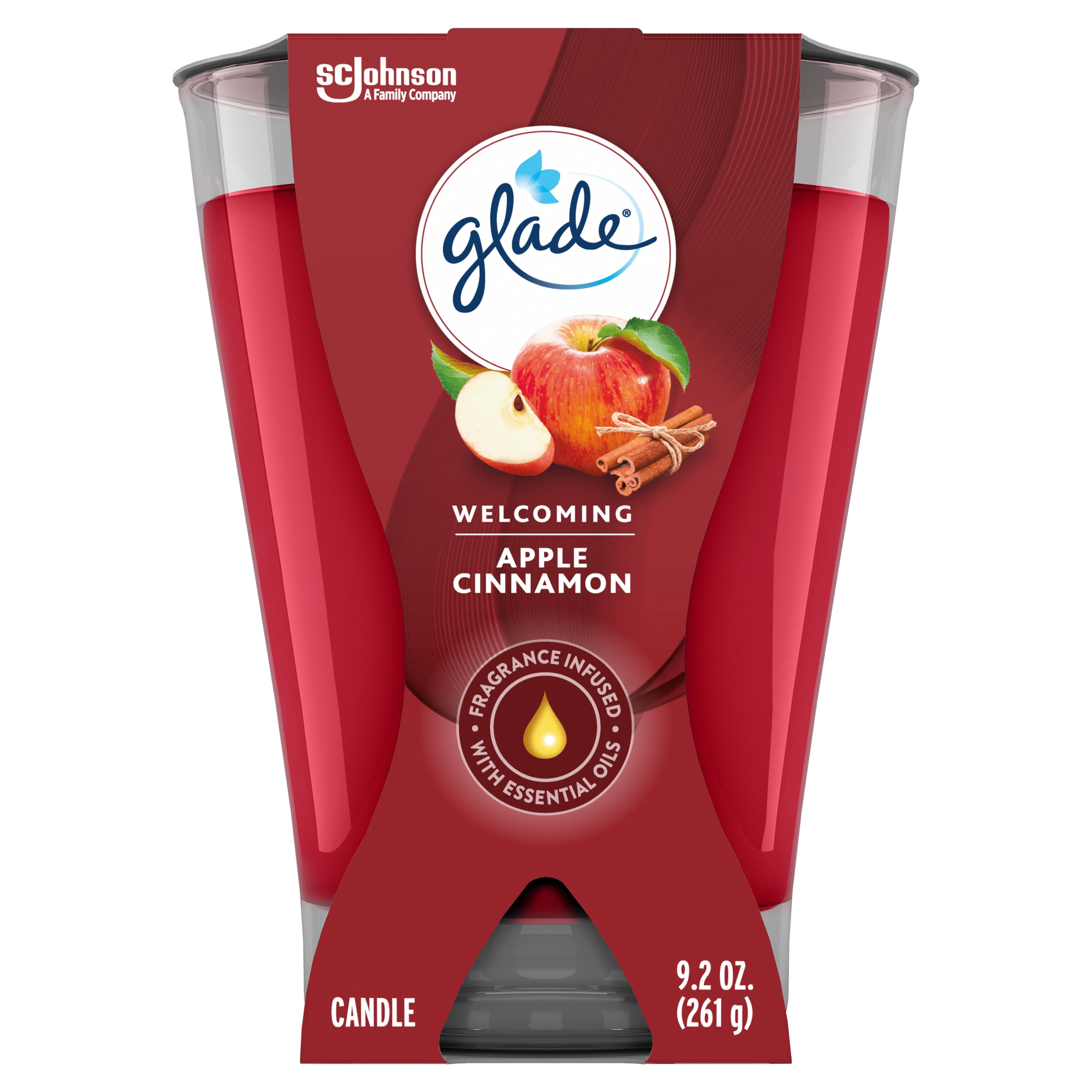 Glade Large Jar Candle Air Freshener, Apple Cinnamon, 9.2 oz Walmart