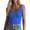 CU51_Blue, variant on Womens Tank Tops Scoop Neck Sleeveless Ribbed Tank Summer Basic Thick Strap Slim Fitted Racerback Tops Brown S