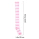 thumbnail image 2 of EeaseMX Par de calcetines de mujeres de ancho rayas muslo alta sobre la rodilla medias calcetines (Rosa y blanco), 2 of 7