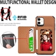 thumbnail image 2 of for iPhone 11 Case with Card Holder,Kickstand for iPhone 11 Wallet Case,RFID Blocking,Camera Protector,PU Leather Shockproof Protective Flip Cover for iPhone 11 Phone Case (Brown), 2 of 14