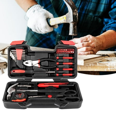 

Yucurem 39pcs Tool Kit Red Set Power Car Van Jack Body Frame Repair Tools Kit