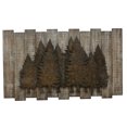thumbnail image 1 of Brown Embossed Pine Tree Scene Metal And Wood Wall Art Country Rustic Decor Wood Wall Decor, 1 of 1