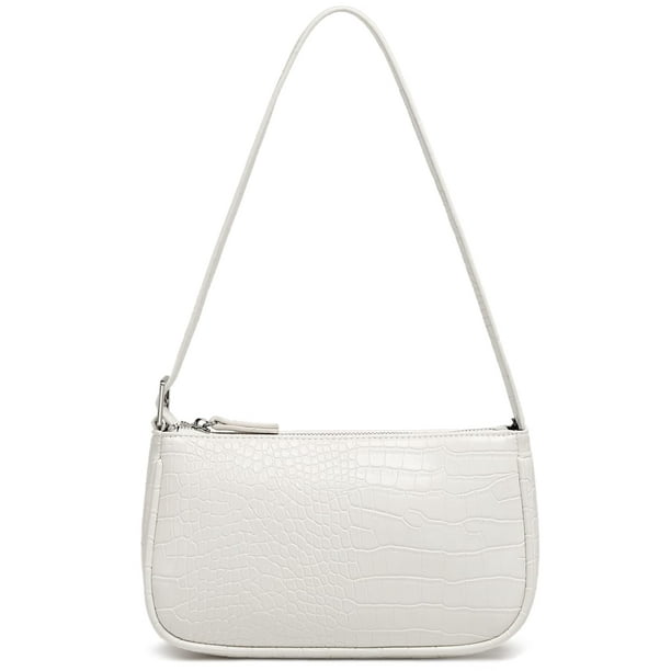 WSRYDJDL Bolso pequeño para mujer, bolsos de hombro ajustables, bolso de mano con patrón de cocodrilo con cierre de cremallera, retro