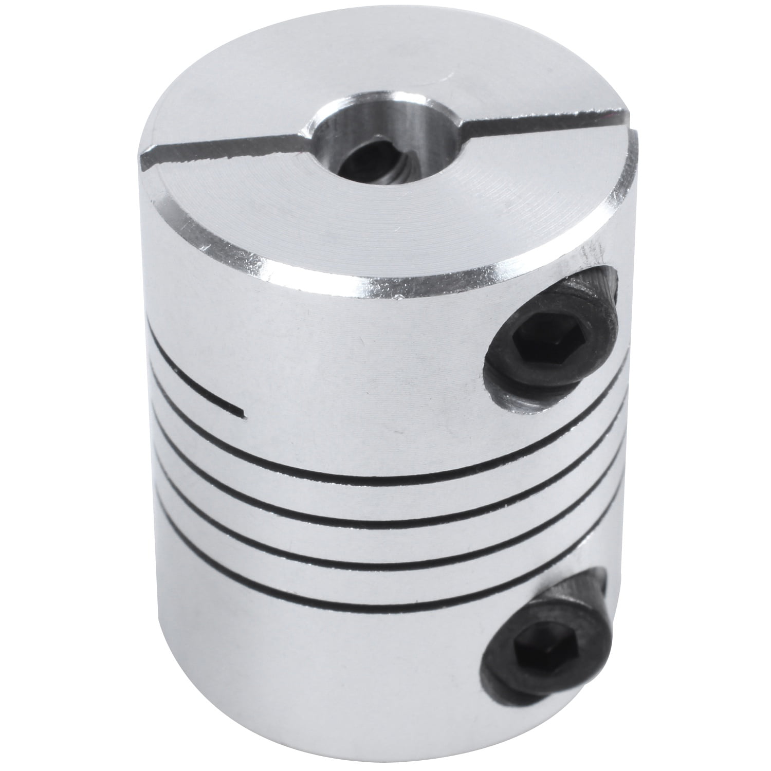 Tulead CNC Motor Couping 6 x 6mm Dia Aluminum Silver Shaft Stepper Coupler Pack of 2 with Wrench 