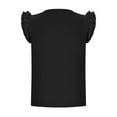 thumbnail image 6 of Gamivast Orders Placed My Account Recently Girls Shirts Ruffle Short Sleeve Summer Cute Casual Crewneck Tops Blouse Tee Plain Solid Kids Casual Clothes Black Past Orders, 6 of 8