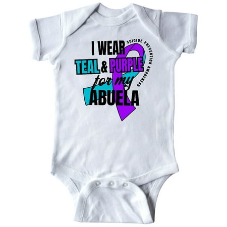 

Inktastic Suicide Prevention I Wear Teal and Purple for My Abuela Gift Baby Boy or Baby Girl Bodysuit