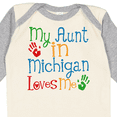 thumbnail image 4 of Inktastic My Aunt in Michigan Loves Me Boys or Girls Long Sleeve Baby Bodysuit, 4 of 5
