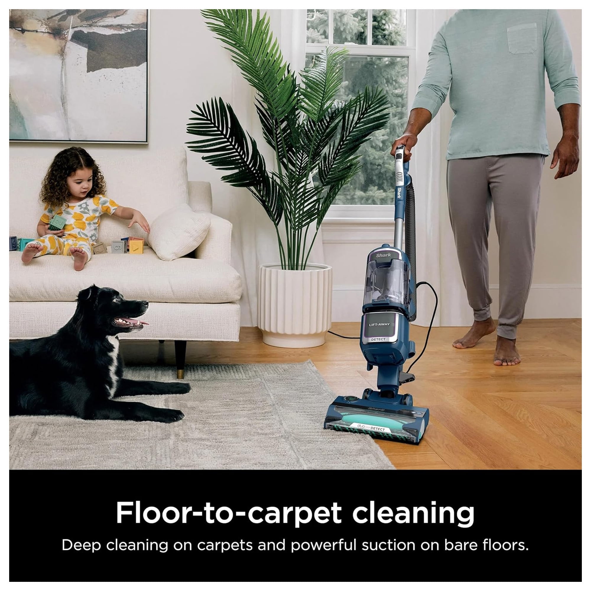 Restored Shark Detect Performance Lift-Away Upright Vacuum, Navy (Certified Refurbished)