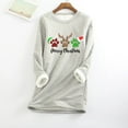 thumbnail image 1 of Birdeem Haut en Peluche Chaud Imprimé de Noël pour Femme, 1 of 1