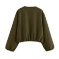 thumbnail image 2 of Aellinatey Womens Cropped Bomber Jacket Casual Zip Up Varsity Jackets Trendy Outwear Coats with Welt Pockets, 2 of 10