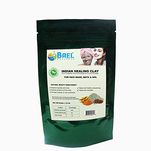 Bael Wellness Bentonite Clay with Turmeric and Cloves Powder Indian Healing, Fullers Earth for Facial Mask, Hair, Bath and Spa | Walmart Canada Bael Wellness Bentonite Clay with Turmeric and Cloves Powder Indian Healing, Fullers Earth for Facial Mask, Hair, Bath and Spa | Walmart Canada