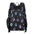thumbnail image 3 of PVC Transparent Backpacks Clear Backpack for Travel and Outings Colorful Dog Paw Prints, 3 of 7