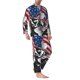 thumbnail image 2 of Balery Largemouth Bass Fish in USA Pijama para Hombre de Dos Piezas con Manga Larga, Conjunto de Dormir y Descanso Suave con Bolsillos-Small, 2 of 7