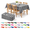 Black Gingham-12 Pack 54" x 108" Rectangle, variant on Aqua 12 Pack 54" x 108" Rectangle Plastic Disposable Tablecloths