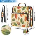 thumbnail image 2 of FORMRS Zipper Binder with Shoulder Strap 2-inch Ring 500 Sheet Capacity File Bag, Beige Leaves, 2 of 5