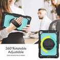 thumbnail image 3 of Case for iPad Air 3rd Generation 2019/iPad Pro 10.5 Inch 2017 with Screen Protector, 360 Degree Rotating Kickstand Hand Strap Heavy Duty Shockproof Cover with Shoulder Strap, Sky Blue PC, 3 of 7