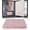 Pink, variant on Wonderpool Travel Zippered Portfolio 3 Ring Binder A4 Padfolio Document Case with Removable Clipboard Legal Pad Holder, Business Office School Organizer for Men and Women (Gray)