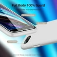 thumbnail image 2 of [3 in 1 for iPhone SE case 2022/3rd/2020/2nd gen, iPhone 7/8 case，with 2 Pack Screen Protector, Liquid Silicone Ultra Slim Shockproof Protective Phone Case [Microfiber Lining] (White)\u2026, 2 of 5