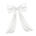thumbnail image 2 of CarpNettore Large Bow Decor Hanging Ribbon Tie Bow Giant Ribbon Tie Extra Large Satin Ribbon white, 2 of 8