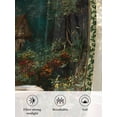 thumbnail image 6 of Sheer Curtains 54 Inch Length 2 Panels Set for Kitchen, Forest Semi Sheer Curtains for Windows, Spring Oil Painting Country Cabin Trees Flower Voile Window Treatments Rod Pocket Curtain, 6 of 7