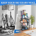 thumbnail image 5 of Ski Rack for Garage,Freestanding Snowboard Rack, Heavy Duty Steel Floor Stand Ski Organizer for Garage Basement, 5 of 7