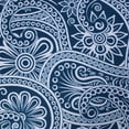 thumbnail image 3 of DII Blue Paisley Print Outdoor Tablecloth With Zipper 60x120, 3 of 8