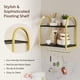 thumbnail image 4 of Estantes de Pared Flotantes para Cocina, Rústicos de Madera con Soporte Fuerte Pinmoco 6H-BLK, 4 of 7
