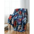 thumbnail image 6 of Serafina Home Watercolor Flower Garden Throw Blankets: Soft Plush Floral Accent for Sofa Couch Chair Bed or Dorm, 6 of 7