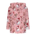 thumbnail image 5 of Women's Fashion Casual Long Sleeve Christmas Print Hooded Knitted Sweatshirt, Cozy Fall Winter Top with Soft Fabric and Holiday Design for Seasonal Comfort,Pink,XL, 5 of 5